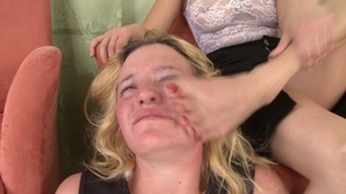Faceslapping - By Domina Lea Lexis And Her Slave Gina 